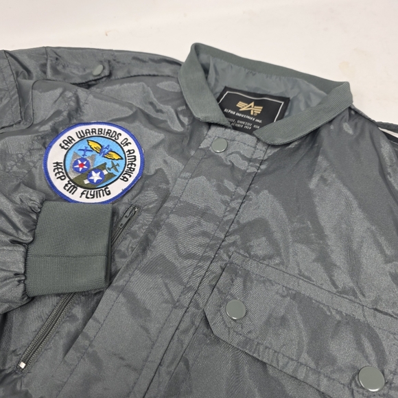 Vintage 80's EAA Warbirds Of America Alpha Industries Inc Bomber Jacket M - Picture 1 of 4